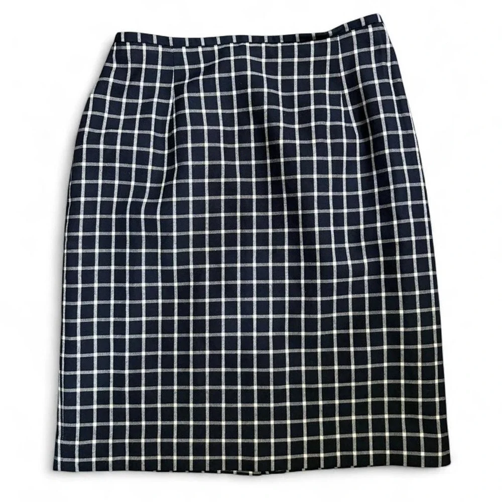 Vintage Lauren Ralph Lauren Plaid Pencil Skirt Size 8 Preppy Academia
